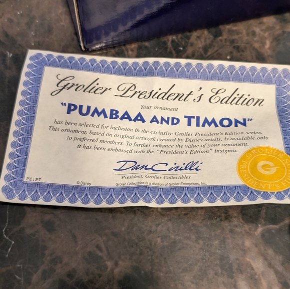 Lion King Pumbaa and Timon Ornament - Picture 7 of 8